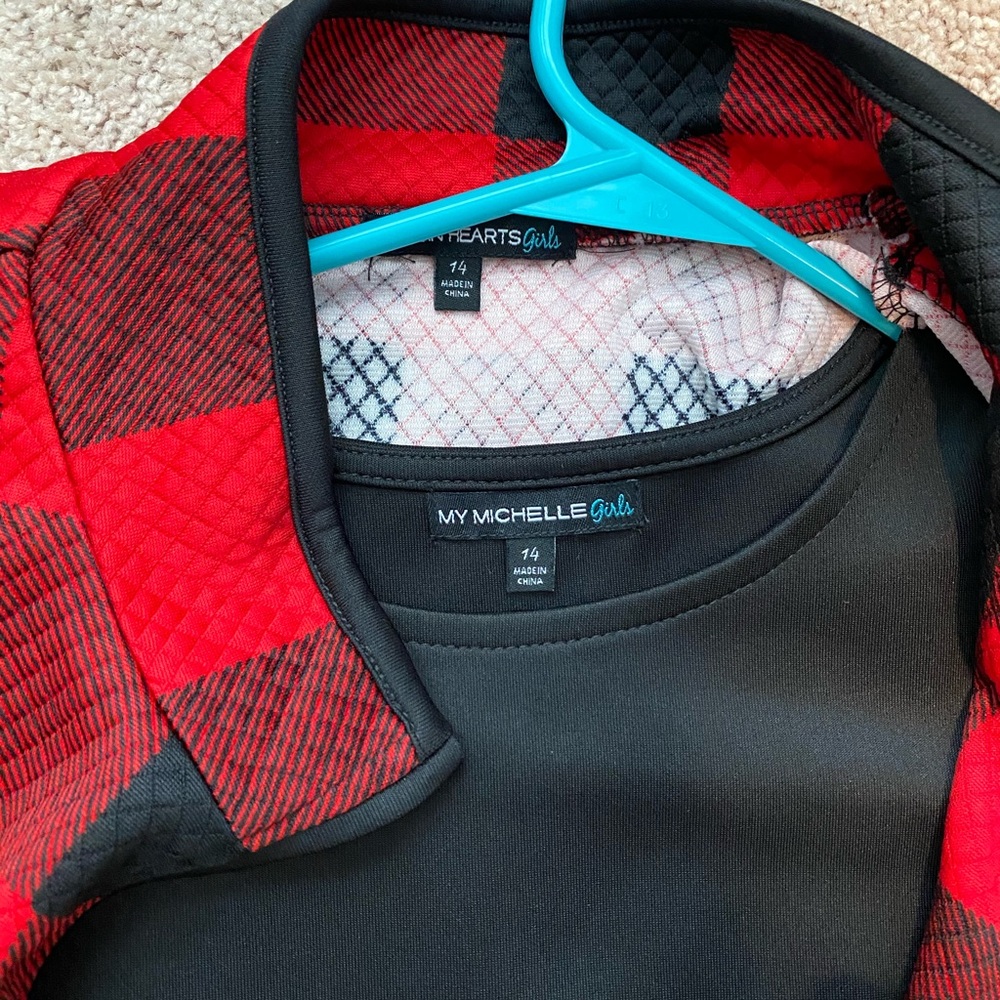 Plaid Dress and Vest Set
